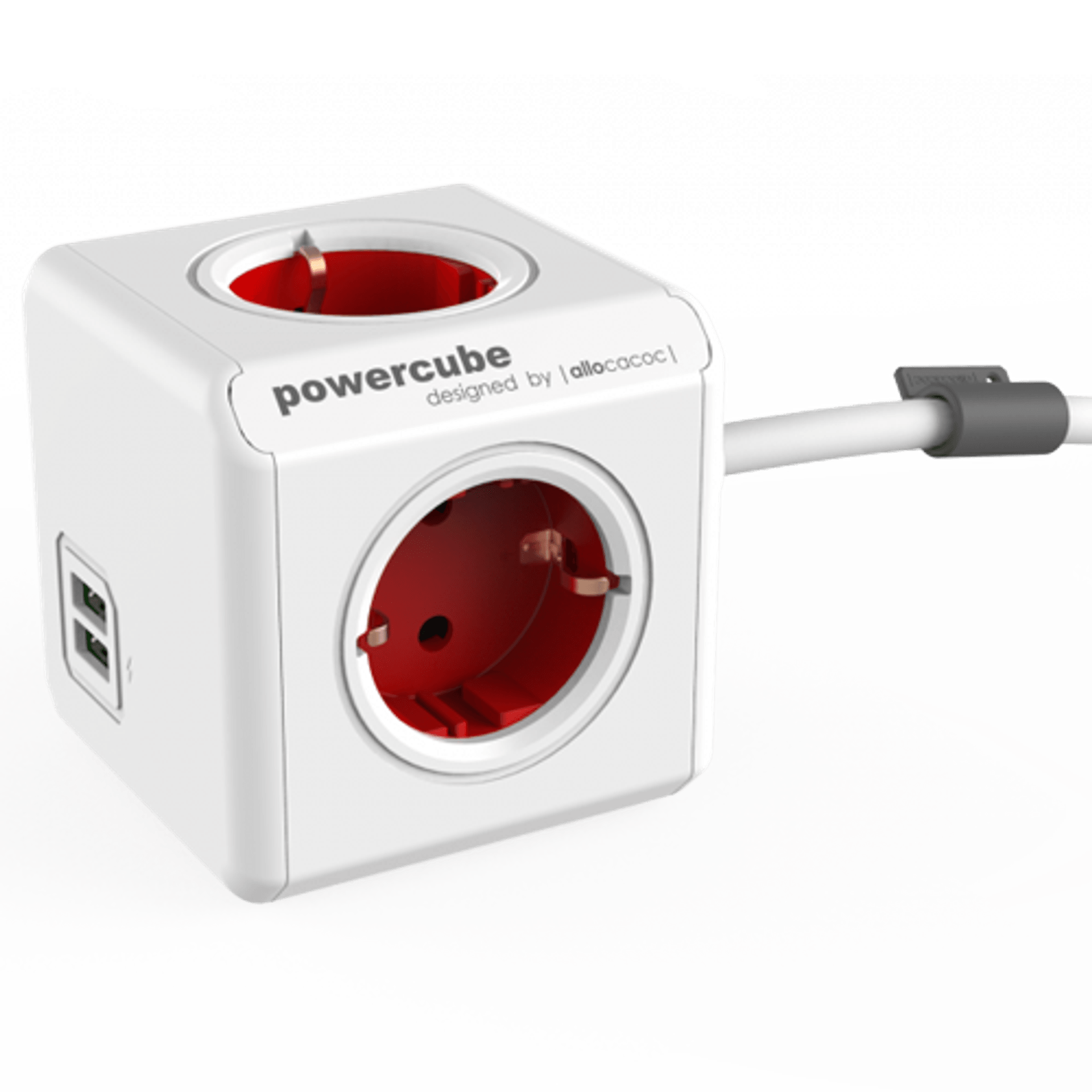 ALLOCACOC PowerCube Extended USB 4xSchuko + dual USB kabl duž.1.5m - 1402RD/DEEUPC