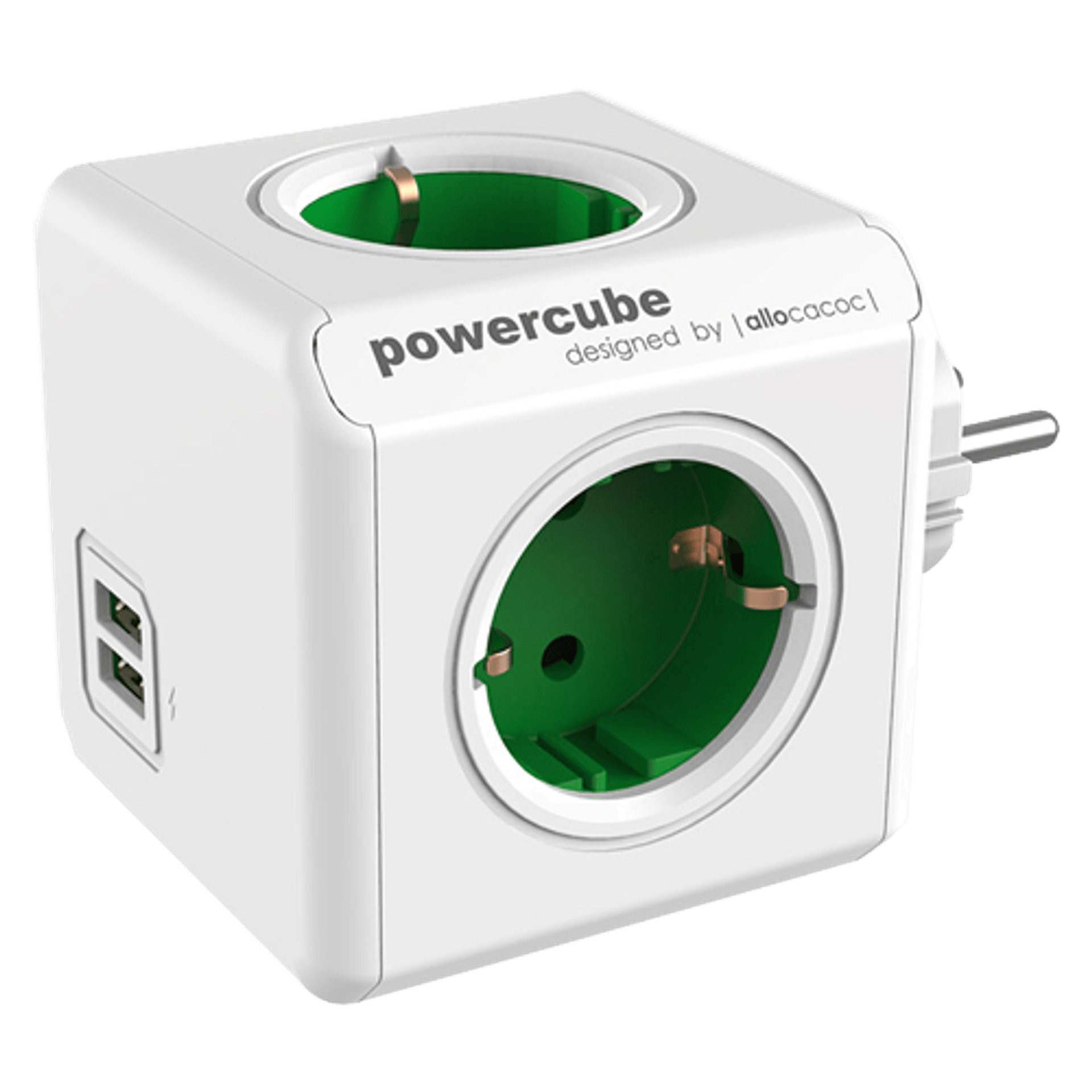 ALLOCACOC PowerCube Original USB 4xSchuko + dual USB - 1202GN/DEOUPC