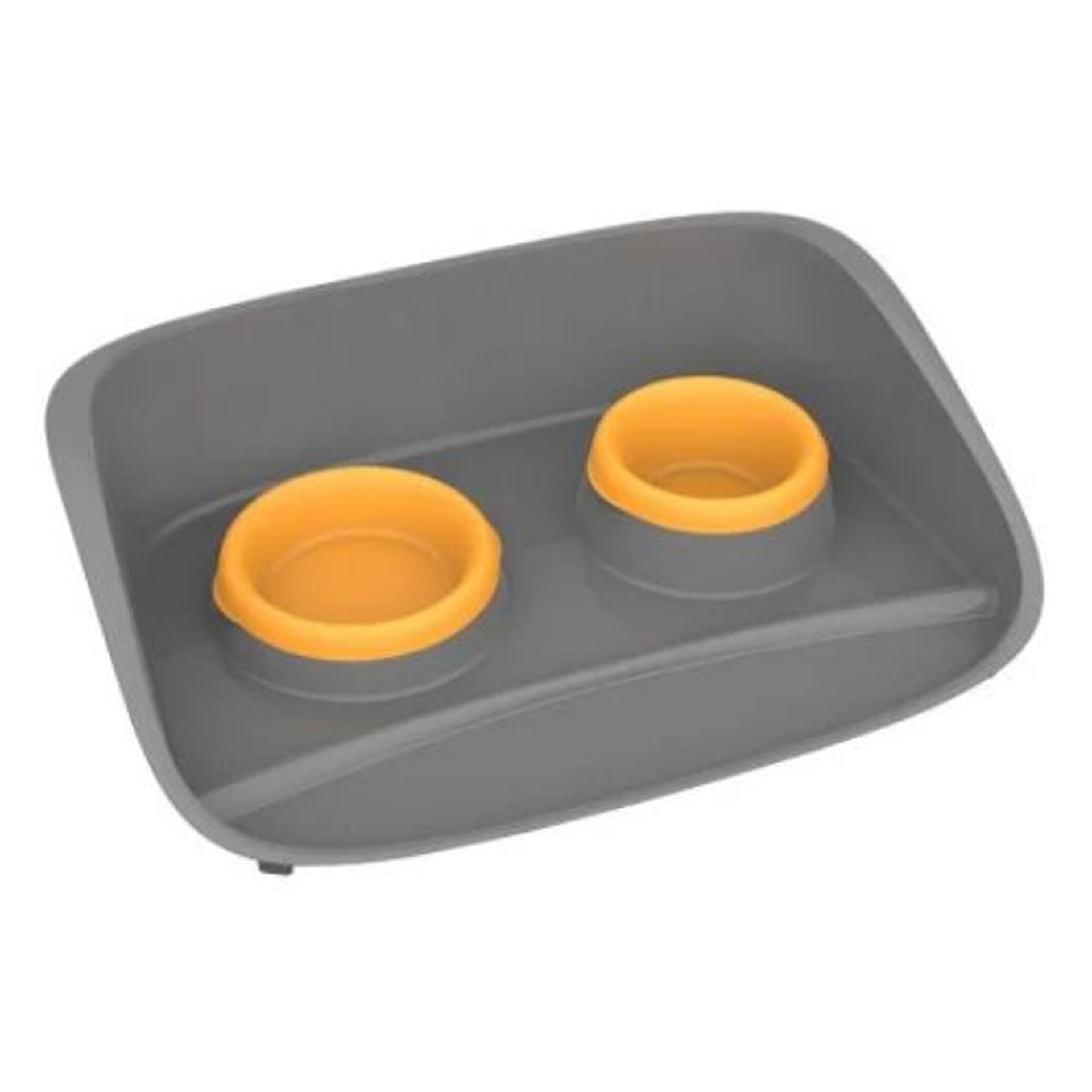 PETMAX Stella Siva Orange Set posuda za ljubimce