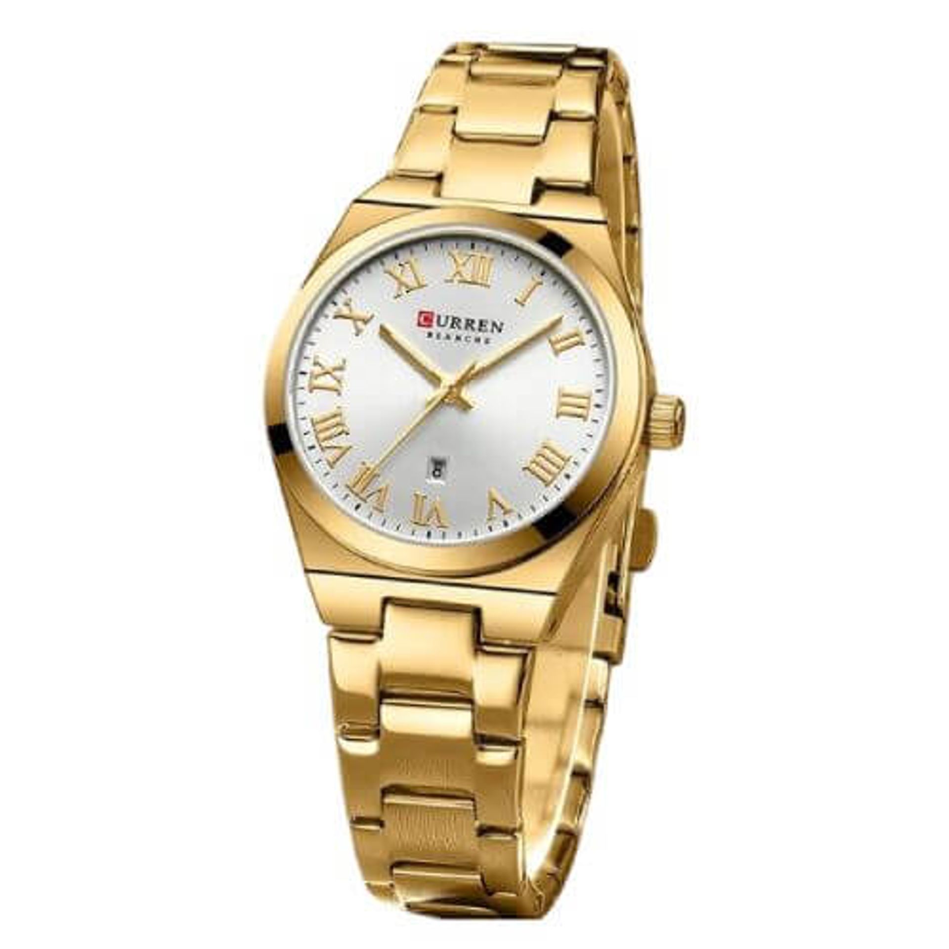 CURREN 9095 Gold White Sat