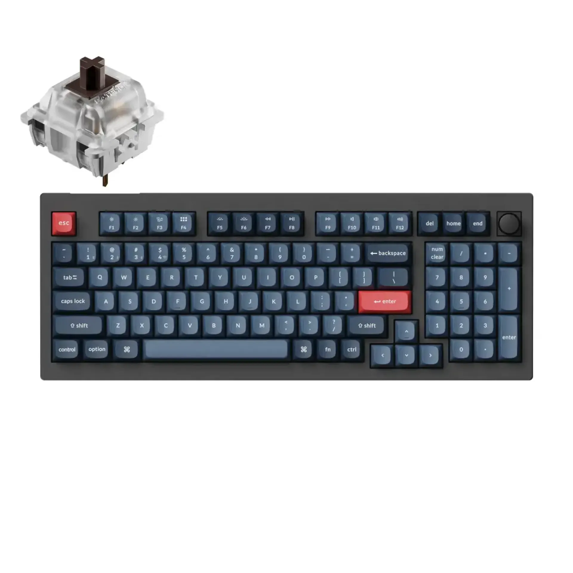 KEYCHRON V5M-D3 Fully Assembled Knob Jupiter Brown Bežična tastatura