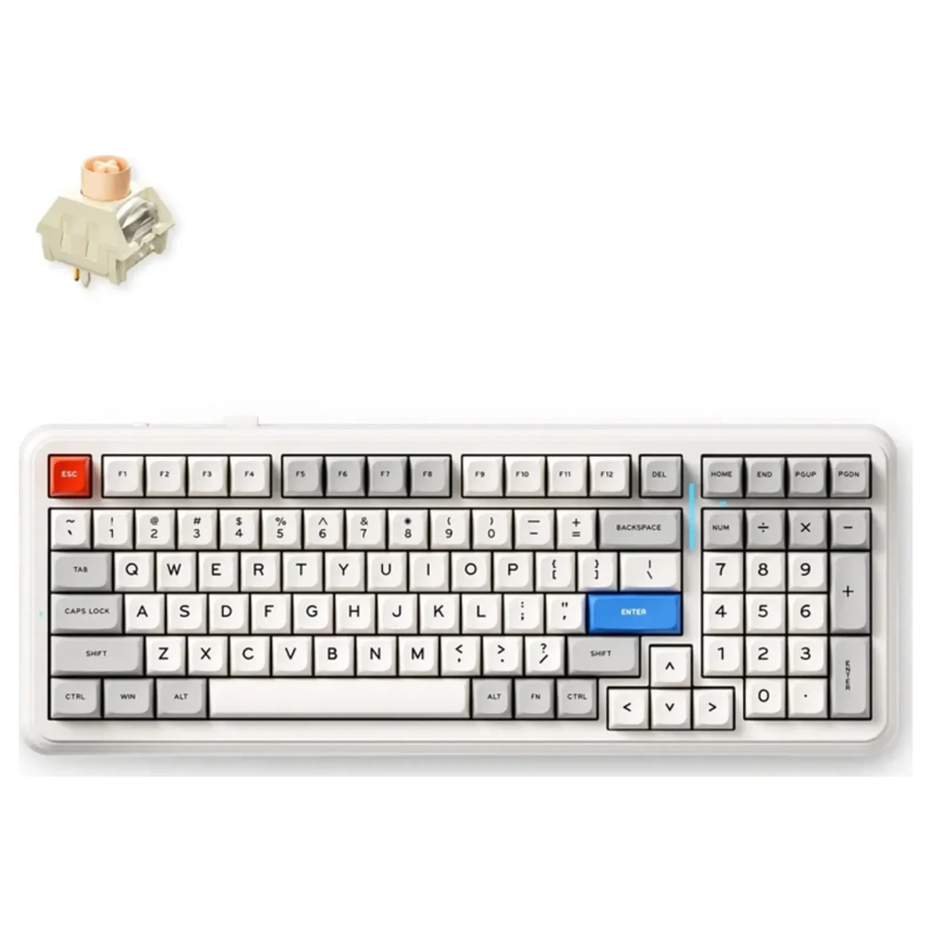 MCHOSE K99 V2 Retro White US Tastatura