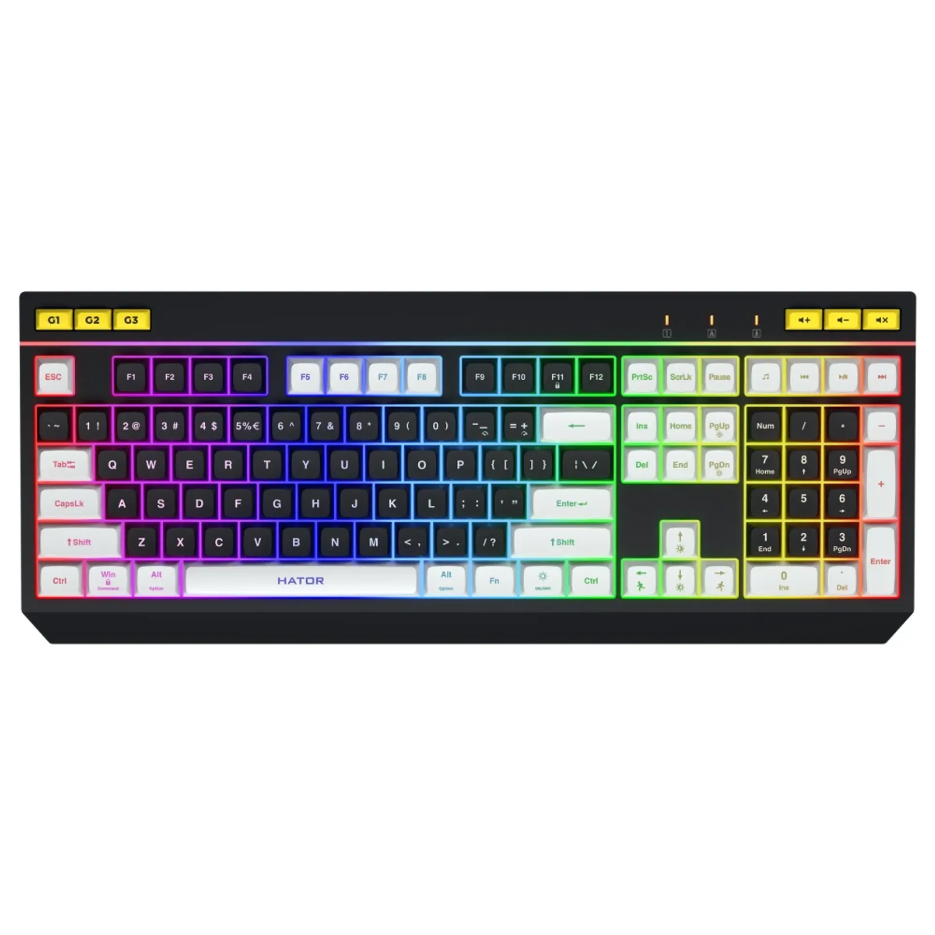 HATOR Icefall Black-White US Tastatura