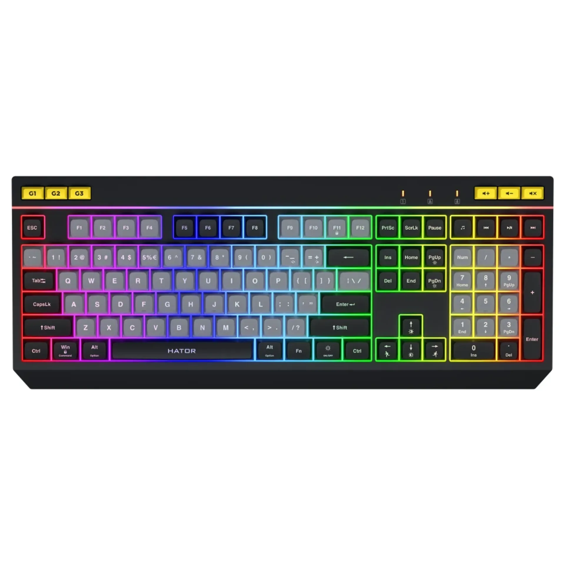 HATOR Icefall Black-Grey US Tastatura