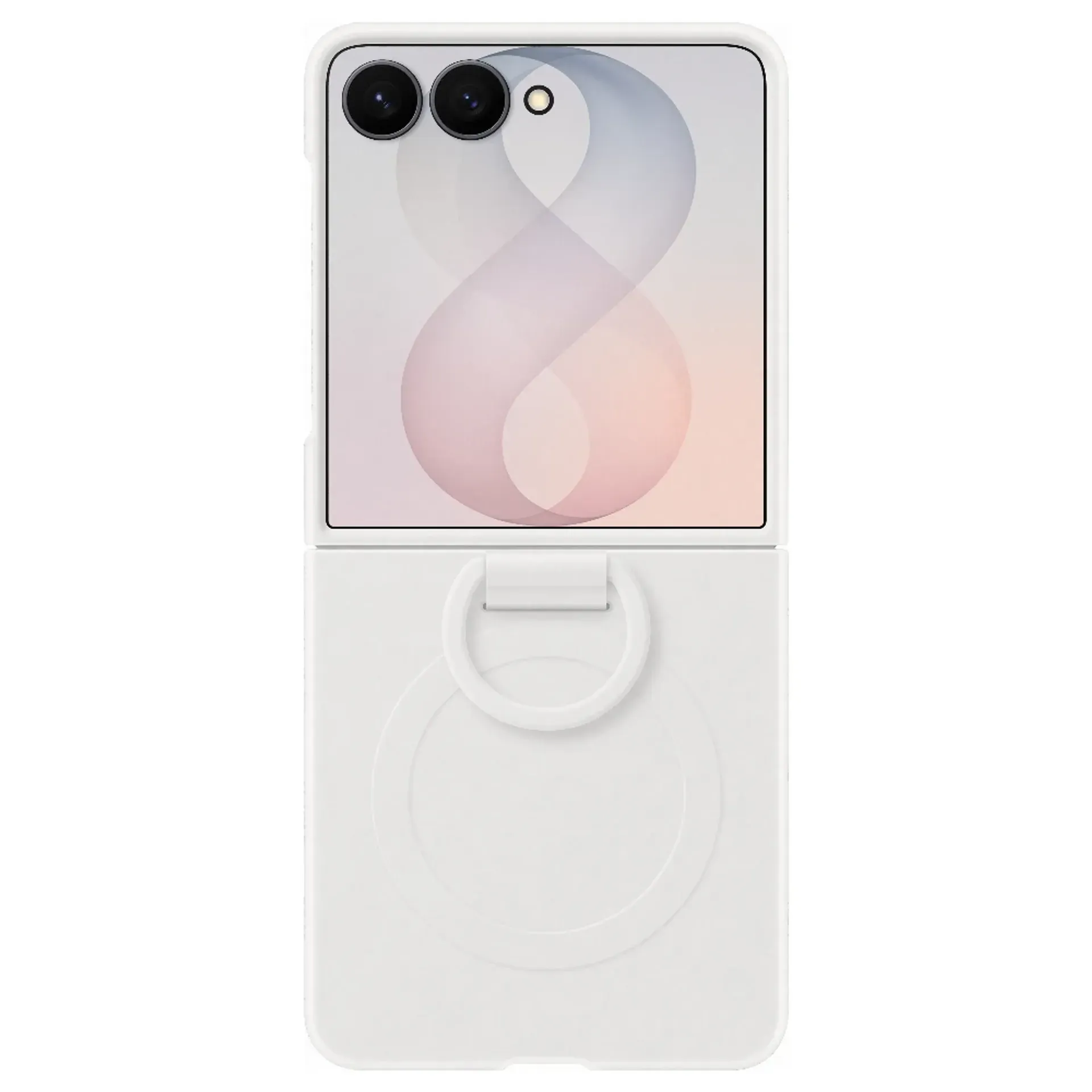 SAMSUNG Ring Silikonska magnetna maska za Galaxy Z Flip8 Cream