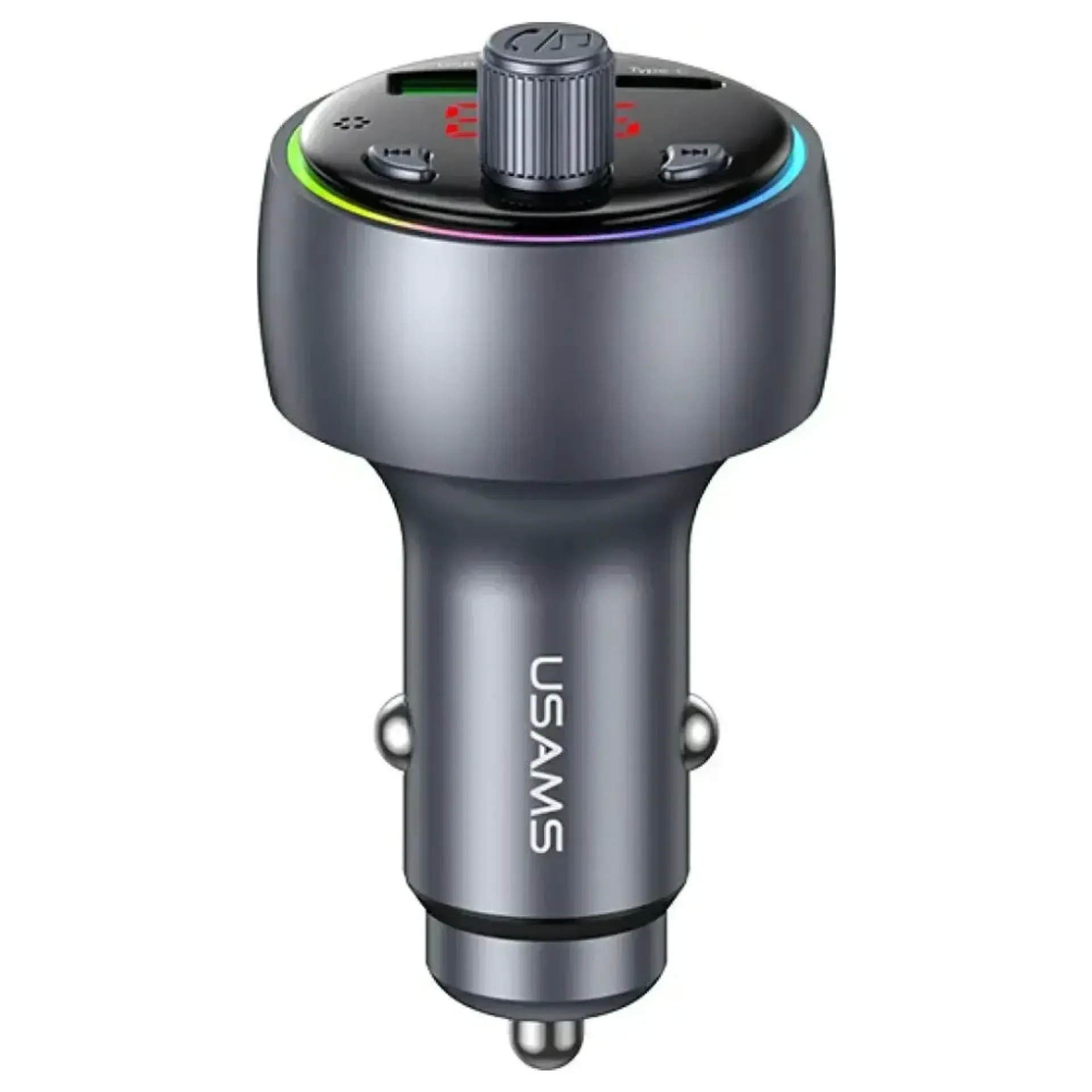 USAMS CC328CC01 30W USB-A + USB-C Auto punjač