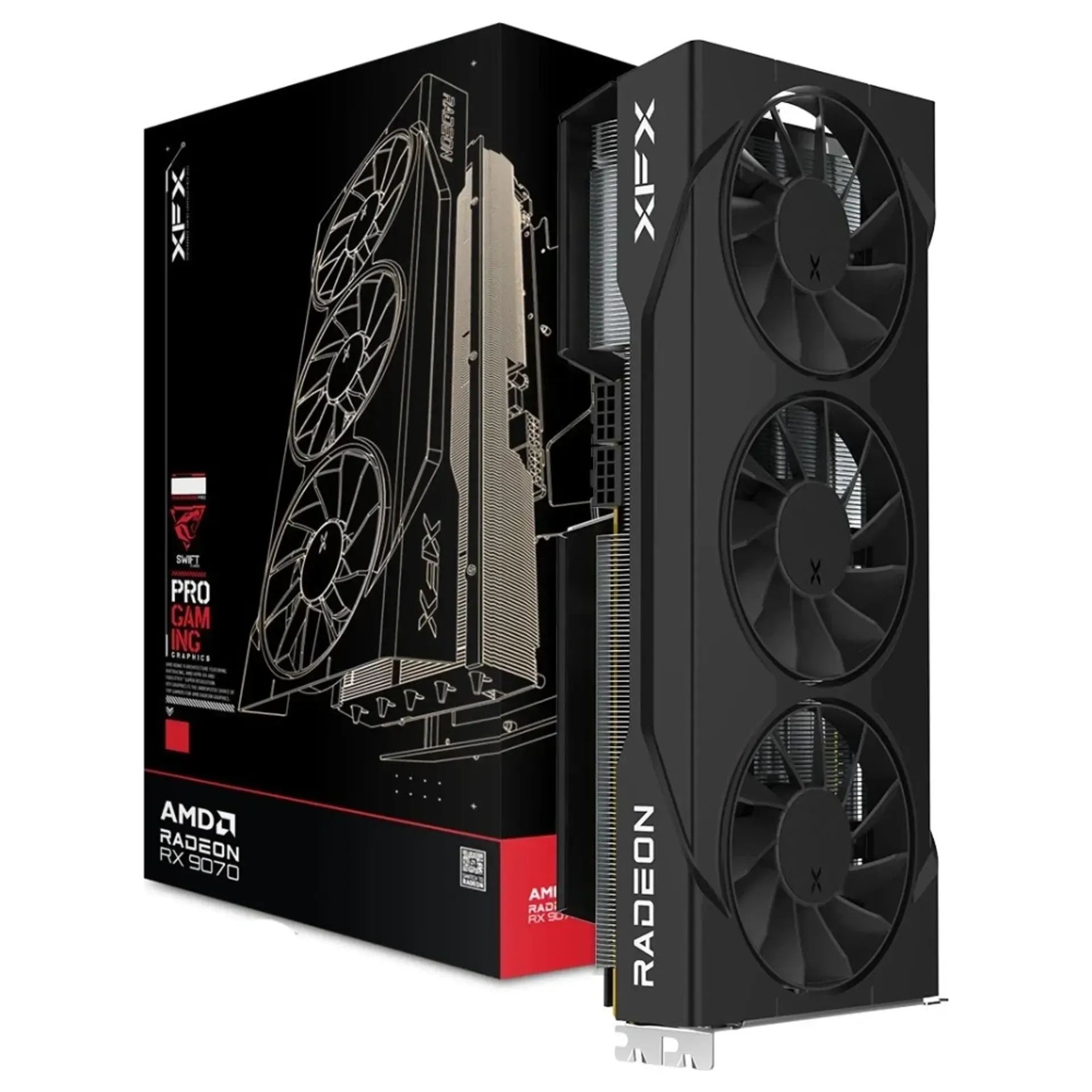 XFX Swift AMD Radeon RX 9070GRE Triple Fan Gaming Edition 12GB