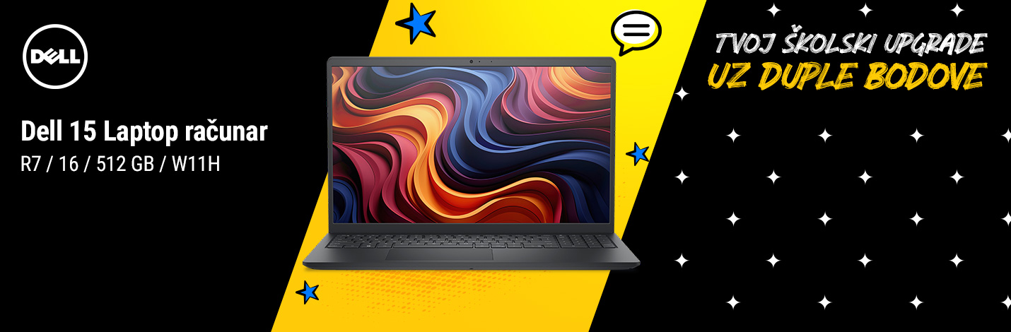 Dell laptop računar uz duple GigaMAX bodove
